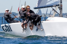 Gill Race Team GBR694 of Miles Quinton with Geoff Carveth at the helm and Nigel Young, Catherine Alton and William Goldsmith - 2015 Melges 24 World Championship, Middelfart, Denmark