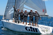 Gill Race Team GBR694 of Miles Quinton with Geoff Carveth at the helm and Nigel Young, Catherine Alton and William Goldsmith - 2015 Melges 24 World Championship, Middelfart, Denmark