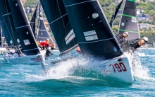 Tõnu Tõniste's Lenny EST790 with Toomas Tõniste, Tammo Otsasoo, Henri Tauts and Maiki Saaring  at the 2020 Melges 24 Italian Championship in Torbole