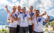 Tõnu Tõniste's Lenny EST790 with Toomas Tõniste, Tammo Otsasoo, Henri Tauts and Maiki Saaring  at the 2020 Melges 24 Italian Championship in Torbole