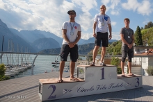 Tõnu Tõniste EST, Niccolo Bertola ITA and Sergio Caramel ITA - 2020 Melges 24 Italian Nationals, Corinthian podium