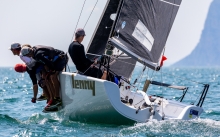 Estonian Tõnu Tõniste’s Lenny, winner of the first race of the 2020 European Sailing Series today