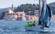 Fabio Rochelli’s Zero-24 ITA528 is third in the Corinthian division at the 2020 Melges 24 European Sailing Series Event #3 in Portoroz, Slovenia after Day One