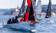 Arkanoe by Montura ITA 809, skippered by Sergio Caramel, took a very close second with 9 points at the 2020 Melges 24 European Sailing Series Event #3 in Portoroz, Slovenia on Day One