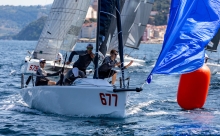 White Room GER677 of Michael Tarabochia with Luis Tarabochia at the helm is second best Corinthian team on Day One at the Melges 24 European Sailing Series Event #3 in Portoroz, Slovenia