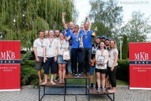 2014 Melges 24 Europeans in Balatonfüred, Hungary - Corinthian podium - 1st Lenny EST790 of Tõnu Tõniste, 2nd Salty Dog DEN779 of Peter Warrer, 3rd Melges.dk DEN612 of Kris Houmann