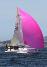 Team Barbarians of Stuart Simpson with Jamie Lea at the helm, Nigel Young and Justin Chisholm in crew - 6th at the 2007 Fullpower Melges 24 World Championship - Santa Cruz, CA, USA