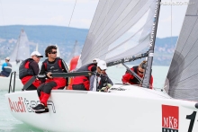 AudiTron ITA840 of Riccardo Simoneschi with Enrico Fonda, Manuel Modena, Federico Buscaglia and Lucia Giorgetti - 4th place at the 2014 Melges 24 European Championship, Balatonfüred, Hungary