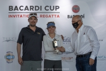 Megan Ratliff and her Decorum with Hunter Ratliff, Zac Hernandez, Will Holz and Howard Meyers - the Corinthian winner of the Melges 24 Bacardi Cup Winter Series 2020-2021