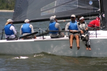 Laura Grondin's team Dark Energy with her crew Taylor Canfield, Rich Peale, Scott Ewing and Cole Brauer - Melges 24 Gold Cup 2021 - Charleston, USA