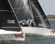 James Hannah of ONE15 Brooklyn Sail Club on Pipeline with Michael Brusic, James Fales and Kip Watson - Melges 24 Gold Cup 2021 - Charleston, USA