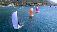 White Room GER 677 leading the pack - Melges 24 European Sailing Series 2021 - Event 1 - Malcesine, Italy