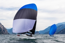 LENNY EST790 of Tõnu Tõniste with Toomas Tõniste, Tammo Otsasoo, Henri Tauts and Maiki Saaring - Melges 24 European Sailing Series 2021 - Event 1 - Malcesine, Italy