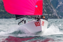 Melgina ITA693 of Paolo Brescia, Matteo CAPURRO, Matteo PUPPO, Jas FARNETI, Nicolas STARC  - Melges 24 European Sailing Series 2021 - Event 1 - Malcesine, Italy 