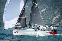 Taki 4 ITA778 of Marco Zammarchi with Niccolo Bertola at the helm - Melges 24 European Sailing Series 2021 - Event 2 - Riva del Garda, Italy