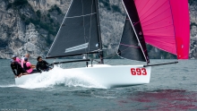 Paolo Brescia’s Melgina ITA693 with Simon Sivitz calling the tactics - Melges 24 European Sailing Series 2021 - Event 2 - Riva del Garda, Italy