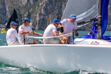 Gill Race Team GBR694 of Miles Quinton with Geoff Carveth at the helm - Melges 24 European Sailing Series 2021 Event 3 - Riva del Garda, Italy