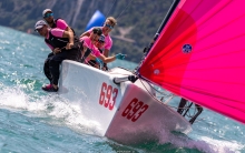 Paolo Brescia’s Melgina ITA693 with Simon Sivitz calling the tactics - Melges 24 European Sailing Series 2021 - Event 3 - Riva del Garda, Italy