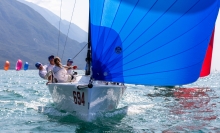 Gill Race Team GBR694 of Miles Quinton with Geoff Carveth at the helm - Melges 24 European Sailing Series 2021 Event 3 - Riva del Garda, Italy