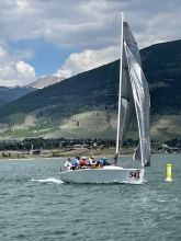 The Quarantillo family, seen here out on the Dillon Reservoir racing the family's boat "Cannonball," will race the boat together at this weekend's Dillon Open Regatta on the Dillon Reservoir.