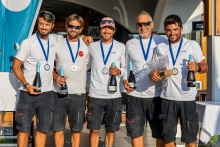 aki 4, owned by Marco Zammarchi and helmed by Niccolo Bertola with Giacomo Fossati, Giovanni Bannetta and Pietro Seghezza - Melges 24 European Corinthian Silver team