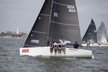 A young Harry Melges IV at the helm of Zenda Express raced hard in Charleston earlier this year, and now aims for a Melges 24 National Championship title.