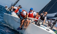 Gill Race Team GBR694 of Miles Quinton with James Peters helming on Day Three in Portoroz at the Melges 24 European Championship 2021.