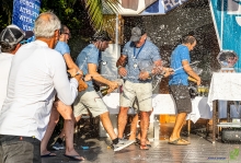Champagne showers at the Melges 24 European Championship 2021 in Portoroz, Slovenia