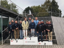 Top three of the 2021 Melges 24 Danish Nationals - Whosah DEN840 of Marc Wain Pedersen, Top Gun DEN761 of Peter Havn and DEN-409 Randalin of Kim Haugaard