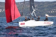 Sergio Caramel's Arkanoe by Montura ITA809 (10-6-1) takes the bullet from third race on Day 1 and is seated third at the final event of the Melges 24 European Sailing Series 2021 - Trieste, Italy