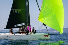 Richard Thompson's Black Seal GBR822 steered by Stefano Cherin wins the final regatta of the Melges 24 European Sailing Series 2021 in Trieste, Italy