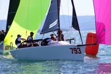 Paolo Brescia’s Melgina ITA793 (1-1-2) with Simon Sivitz calling the tactics, dominates opening day in Trieste - final event of the Melges 24 European Sailing Series 2021 - Trieste, Italy