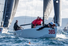 Team Iggy CRO385 of Karlo Kuret with Zlatko Vodanović, Denis Stanojevic and Bruno Gašpić -  Melges 24 Croatian National Championship 2021 - Split, Croatia