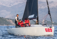 Michele Paoletti and his team on Strambapapa ITA689 with Giovanna Micol, Giulia Pignolo, Giacomo Degvardo and Stefano Ciampalini - Melges 24 Croatian National Championship 2021 - Split, Croatia