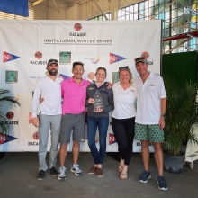 Megan Ratliff's Decorum USA805 with Hunter Ratliff, Katrina Williams, Halsey Richartz and Zac Hernandez - Corinthian winner at the Bacardi Winter Series 2021-2022 - Event 2 - Miami, FL