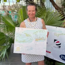 Laura Grondin, the owner of Dark Energy USA864 - The Southernmost Regatta 2022
