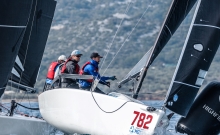 Cro-a-Sail CRO782 of Miroslav Reljanovic with Darko Hajdinjak, Ivan Ivankovic, Daniel Spehar - CRO Melges 24 Cup 2022 Event 2 Biograd