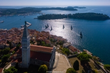 Ancient, densely spaced terracotta-roofed buildings and the giant baroque basilica of St Euphemia of Rovinj’s old town are a perfect backdrop for tough and competitive racing. 