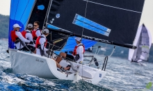White Room GER677 of Michael Tarabochia with Luis Tarabochia at the helm, Corinthian winner of the 2021 Melges 24 European Sailing Series. 