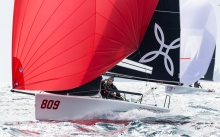 Arkanoe by Montura ITA809 of Sergio Caramel had a steady scoreline of 4-8-4 and collected 16 points in total on Day One of the first event of the Melges 24 European Sailing Series 2022 in Rovinj, Croatia. 