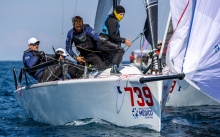 Panjic CRO739 of Luka Šangulin at the first event of the Melges 24 European Sailing Series 2022 in Rovinj, Croatia