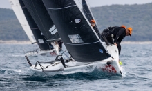 Third best Corinthian team is Seven-Five-Nine HUN759 of Akos Csolto occupying fourth position with 18 points after Day One of the first event of the Melges 24 European Sailing Series 2022 in Rovinj, Croatia.