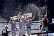 2022 Melges 24 World Champions on Raza Mixta of Peter Duncan, with Victor Diaz de Leon calling the tactics and Erik Shampain, Matt Pistay and Morgan Trubovich in the crew 