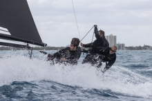 Third bullet of the day went to the Corinthian team Taki 4 ITA778 and its skipper Niccoló Bertola celebrating his birthday on day one of the Melges 24 World Championship 2022 in Fort Lauderdale