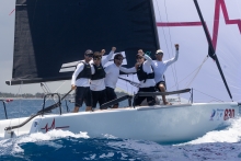 Melges 24 Corinthian World Champion 2022 Taki 4 (ITA), claiming their fourth Corinthian World Title with Niccolo Bertola, Giacomo Fossati, Giovanni Bannetta, Pietro Seghezza, and Marco Zammarchi