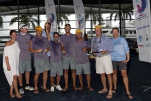 2022 Melges 24 World Champions on Raza Mixta of Peter Duncan, with Victor Diaz de Leon calling the tactics and Erik Shampain, Matt Pistay and Morgan Trubovich in the crew