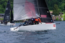 AUT716 Pure of Michael Schineis, Jaun Wickl, Simona Höllerman, Eddy Eich, Diana Fabian - finished third the Melges 24 European Sailing Series 2022 event in Austria