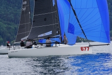 White Room GER677 of Michael Tarabochia, with Luis Tarabochia helming and Sebastian Bühler, Marco Tarabochia and Marvin Frisch in crew is the runner-up of the third event of the Melges 24 European Sailing Series 2022 in Austria