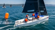 Gill Race Team (4-7-4-7) of Miles Quinton with Geoff Carveth helming and Andrew Shaw, Guy Fillmore and Margarida Lopes in the crew fought to the top five completing the Corinthian podium