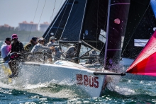 Megan Ratliff, U.S. Melges 24 Class President and owner of the Corinthian powered Decorum (USA) with her brother Hunter at the helm will sail with Doug Nickel, Eddie Adams and Alex Johnson in Fort Lauderdale